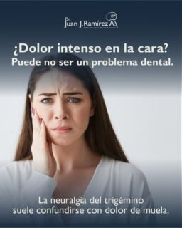 No todo dolor facial es dental.
Cuando el dolor es intenso, tipo descarga eléctrica, aparece de forma súbita o se activa al hablar o masticar, podría tratarse de una afección neurológica. La neuralgia del trigémino suele confundirse durante meses antes de recibir el diagnóstico correcto.
🧠 Identificar la causa es el primer paso para tratarlo adecuadamente.